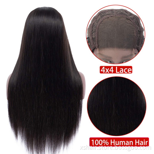Popular Design Hair 100% Human Grade 12A Glue less Full 26 Inch Cheap Brazilian Virgin Frontal Lace Wig